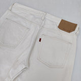 mizuiro-ind クロップドジーンズ デニムパンツ オフホワイト キナリ レディース ミズイロインド【中古】5-1103G∞