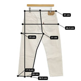 mizuiro-ind クロップドジーンズ デニムパンツ オフホワイト キナリ レディース ミズイロインド【中古】5-1103G∞