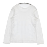 45R/45rpm カットワーク 長袖Ｔシャツ カットソー ロンＴ ホワイト レディース フォーティーファイブアールピーエム【中古】5-1103M∞