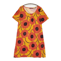 marimekko KATIE サイズM チュニック ワンピース オレンジ レディース マリメッコ【中古】5-0809S♪