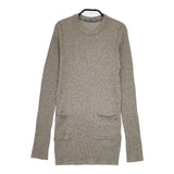 45R/45rpm 綿ウールリブニットチュニック 定価25300円 セーター ニット グレー レディース フォーティーファイブアールピーエム【中古】5-1022T∞