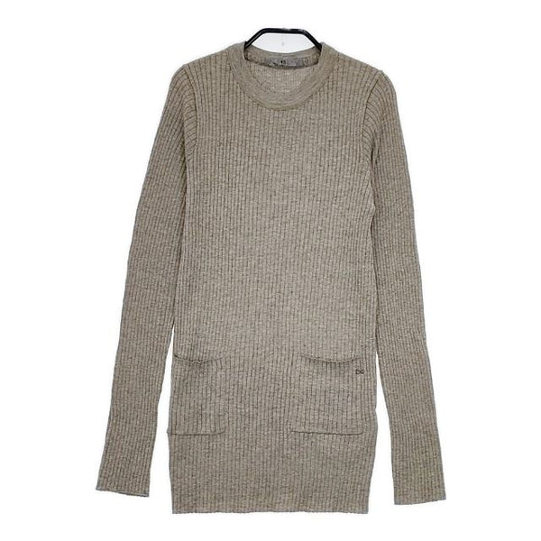 45R/45rpm 綿ウールリブニットチュニック 定価25300円 セーター ニット グレー レディース フォーティーファイブアールピーエム【中古】5-1022T∞