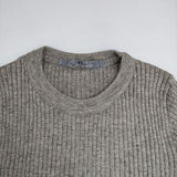 45R/45rpm 綿ウールリブニットチュニック 定価25300円 セーター ニット グレー レディース フォーティーファイブアールピーエム【中古】5-1022T∞