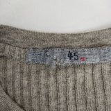 45R/45rpm 綿ウールリブニットチュニック 定価25300円 セーター ニット グレー レディース フォーティーファイブアールピーエム【中古】5-1022T∞