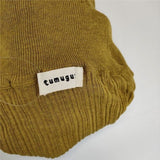 tumugu ランダムリブニット ロングタートルネックカットソー コットン セーター ニット イエロー レディース ツムグ【中古】5-1022T∞