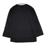 MHL. 595-8169570 ポケット ロゴプリント 長袖Ｔシャツ カットソー ロンＴ ブラック レディース エムエイチエル【中古】5-1103M∞