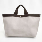 Herve Chapelier 705GPコーテッドキャンバススクエアトートL A4サイズ マスティック×モカ トートバッグ ベージュ ブラウン レディース エルベ・シャプリエ【中古】5-1015G∞