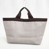 Herve Chapelier 705GPコーテッドキャンバススクエアトートL A4サイズ マスティック×モカ トートバッグ ベージュ ブラウン レディース エルベ・シャプリエ【中古】5-1015G∞