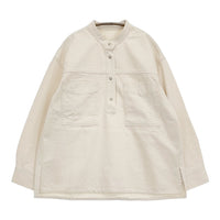 GALLARDAGALANTE 未使用 デニムスキッパーシャツ プルオーバー 定価27500円 長袖 25SS アイボリー レディース ガリャルダガランテ【中古】5-0731M♪