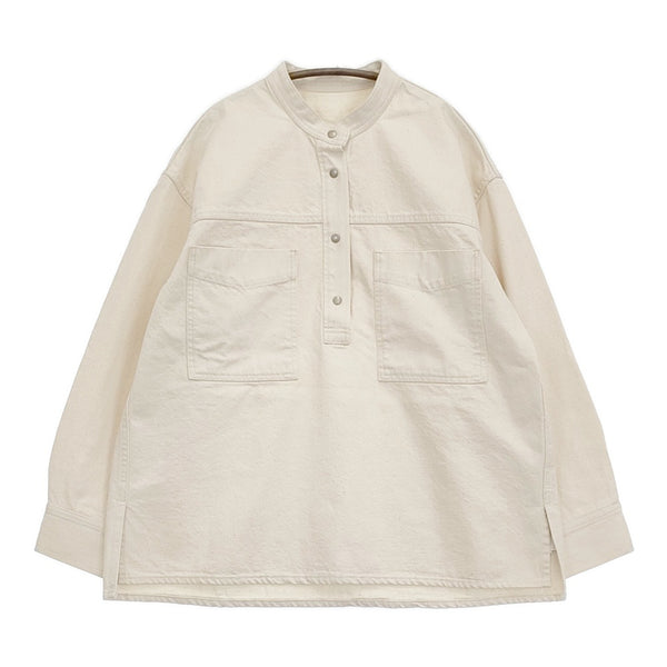 GALLARDAGALANTE 未使用 デニムスキッパーシャツ プルオーバー 定価27500円 長袖 25SS アイボリー レディース ガリャルダガランテ【中古】5-0731M♪