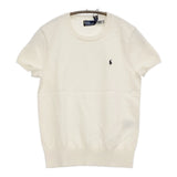 POLO RALPH LAUREN 新品 コットンブレンドショートスリーブ サイズXS ニット ホワイト レディース ポロ・ラルフローレン【中古】5-0731S♪