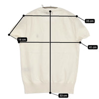 POLO RALPH LAUREN 新品 コットンブレンドショートスリーブ サイズXS ニット ホワイト レディース ポロ・ラルフローレン【中古】5-0731S♪