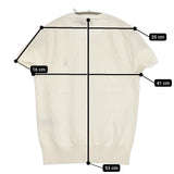 POLO RALPH LAUREN 新品 コットンブレンドショートスリーブ サイズXS ニット ホワイト レディース ポロ・ラルフローレン【中古】5-0731S♪