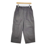 MHL. 595-3143505 サイズ2 FINE COMPACT COTTON POPLIN TROUSERS パンツ 23SS チャコールグレー レディース エムエイチエル【中古】5-1018M♪