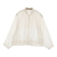 BEAMS HEART バックヨークシアーブルゾン 43-18-0085-819 定価8690円 ブルゾン 25SS アイボリー レディース ビームスハート【中古】5-0731M♪
