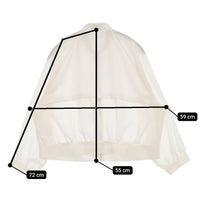 BEAMS HEART バックヨークシアーブルゾン 43-18-0085-819 定価8690円 ブルゾン 25SS アイボリー レディース ビームスハート【中古】5-0731M♪