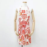 marimekko Puutarhurin parhaat プータルフリンパルハート エプロン イエロー オレンジ レディース マリメッコ【中古】5-0913G◎
