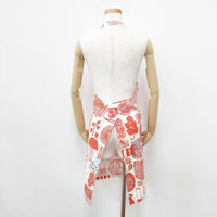 marimekko Puutarhurin parhaat プータルフリンパルハート エプロン イエロー オレンジ レディース マリメッコ【中古】5-0913G◎