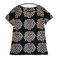 marimekko Puketti プケッティ YKSIN サイズXS 半袖Ｔシャツ カットソー ブラック ベージュ レディース マリメッコ【中古】5-0809S♪