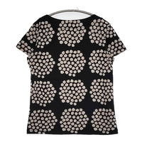 marimekko Puketti プケッティ YKSIN サイズXS 半袖Ｔシャツ カットソー ブラック ベージュ レディース マリメッコ【中古】5-0809S♪