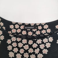 marimekko Puketti プケッティ YKSIN サイズXS 半袖Ｔシャツ カットソー ブラック ベージュ レディース マリメッコ【中古】5-0809S♪