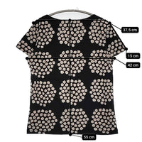 marimekko Puketti プケッティ YKSIN サイズXS 半袖Ｔシャツ カットソー ブラック ベージュ レディース マリメッコ【中古】5-0809S♪