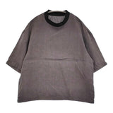 MUYA スリークオータースリーブTシャツ サイズ2 定価12100円 リネンヘンプカットソー ブラウス チャコールグレー レディース ムヤ【中古】5-0809S♪