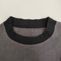 MUYA スリークオータースリーブTシャツ サイズ2 定価12100円 リネンヘンプカットソー ブラウス チャコールグレー レディース ムヤ【中古】5-0809S♪