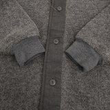 iki イキ ウールナイロンボアショートコート 定価30800円 3101CO004232 ノーカラー コート グレー レディース【中古】5-1103T♪