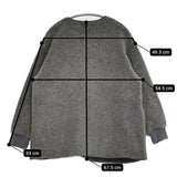 iki イキ ウールナイロンボアショートコート 定価30800円 3101CO004232 ノーカラー コート グレー レディース【中古】5-1103T♪