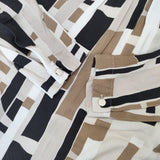 ALYSI イタリア製 総柄 レーヨンドレス ワンピース ベージュ ブラウン レディース アリジ【中古】5-1105M∞