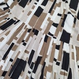 ALYSI イタリア製 総柄 レーヨンドレス ワンピース ベージュ ブラウン レディース アリジ【中古】5-1105M∞