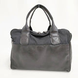 KEI HAYAMA ナイロンレザーコンビ ボストンバッグ トートバッグ ブラック レディース ケイハヤマ【中古】5-1015G∞