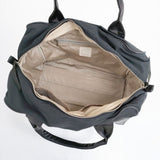 KEI HAYAMA ナイロンレザーコンビ ボストンバッグ トートバッグ ブラック レディース ケイハヤマ【中古】5-1015G∞