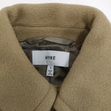 HYKE メルトンウール Pコート サイズ1 182-17157 ピーコート カーキ レディース ハイク【中古】5-1103T♪