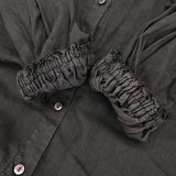 nest Robe 01212-1193 ヘンプバルーンスリーブワンピース 製品染め ワンピース ブラック レディース ネストローブ【中古】5-1105M∞