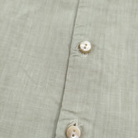nest Robe 01181-1034 リネンハイカウントバンドカラーシャツ 長袖シャツ ライトグリーン レディース ネストローブ【中古】5-0819M♪