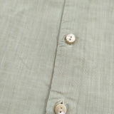 nest Robe 01181-1034 リネンハイカウントバンドカラーシャツ 長袖シャツ ライトグリーン レディース ネストローブ【中古】5-0819M♪
