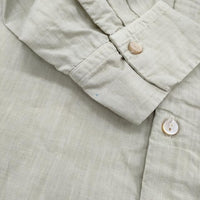 nest Robe 01181-1034 リネンハイカウントバンドカラーシャツ 長袖シャツ ライトグリーン レディース ネストローブ【中古】5-0819M♪