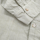 nest Robe 01181-1034 リネンハイカウントバンドカラーシャツ 長袖シャツ ライトグリーン レディース ネストローブ【中古】5-0819M♪