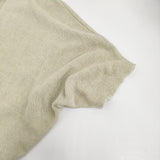 grin 8222K-001 サイズ2 コットンリネンニット ポンチョ ドルマンスリーブ カーディガン ライトグリーン レディース グリン【中古】5-0819M♪