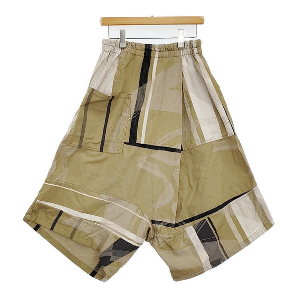 tamaki niime ダックス コットン100％ サルエルパンツ 定価25300円 イージー カーキ ホワイト レディース 玉木新雌/タマキニイメ【中古】5-1018M♪