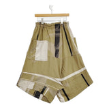 tamaki niime ダックス コットン100％ サルエルパンツ 定価25300円 イージー カーキ ホワイト レディース 玉木新雌/タマキニイメ【中古】5-1018M♪