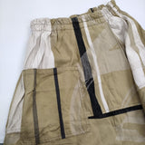 tamaki niime ダックス コットン100％ サルエルパンツ 定価25300円 イージー カーキ ホワイト レディース 玉木新雌/タマキニイメ【中古】5-1018M♪