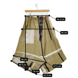 tamaki niime ダックス コットン100％ サルエルパンツ 定価25300円 イージー カーキ ホワイト レディース 玉木新雌/タマキニイメ【中古】5-1018M♪