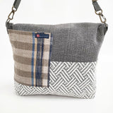 kasurira カスリラ 備後絣 ショルダーバッグ グレー レディース【中古】5-1122G∞