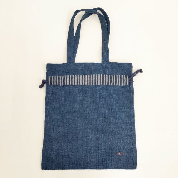 Kasurira カスリラ 備後絣 トートバッグ ネイビー レディース【中古】5-1122G∞