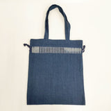 Kasurira カスリラ 備後絣 トートバッグ ネイビー レディース【中古】5-1122G∞