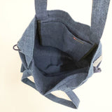 Kasurira カスリラ 備後絣 トートバッグ ネイビー レディース【中古】5-1122G∞