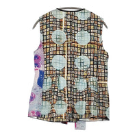 MARC JACOBS パッチワーク シルク サイズ0 ノースリーブ ブラウス シャツ マルチカラー レディース マークジェイコブス【中古】5-0809S♪